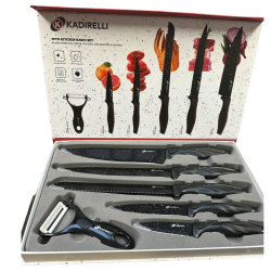 Ensemble de couteaux Kadirelli - 6 pièces - Noir