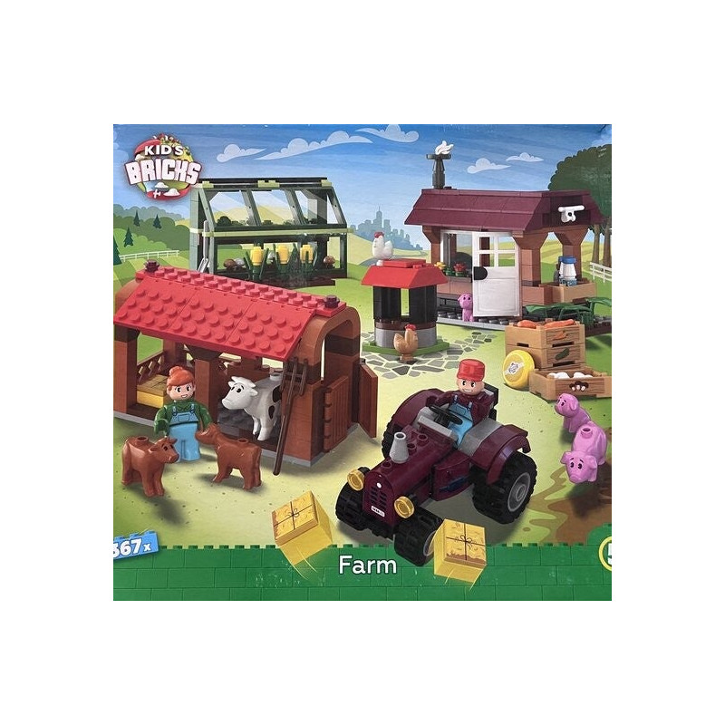 jeu de briques Kid's bricks ferme 367 pieces +5