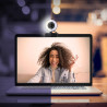 Webcam Full HD 1080p avec Anneau LED intégré - Noir